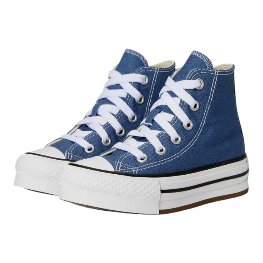 NWT Converse Little Kids EVA Lift Canvas Platform - Lakeside Blue - MultipleSize